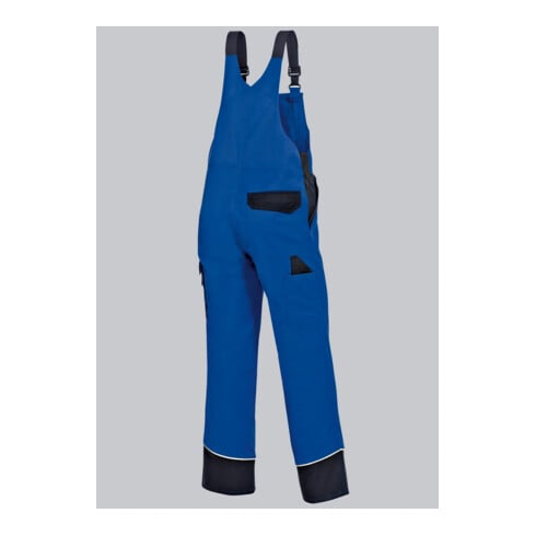 BP® Latzhose mit verdeckten Knöpfen und Kniepolstertaschen, königsblau/schwarz