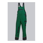 BP® Latzhose mit verdeckten Knöpfen und Kniepolstertaschen, mittelgrün/schwarz
