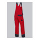 BP® Latzhose mit verdeckten Knöpfen und Kniepolstertaschen, rot/schwarz-3