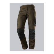 BP® Leichte Arbeitshose mit Kniepolstertaschen, braun/schwarz