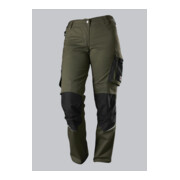 BP® Leichte Arbeitshose mit Kniepolstertaschen für Damen, oliv/schwarz