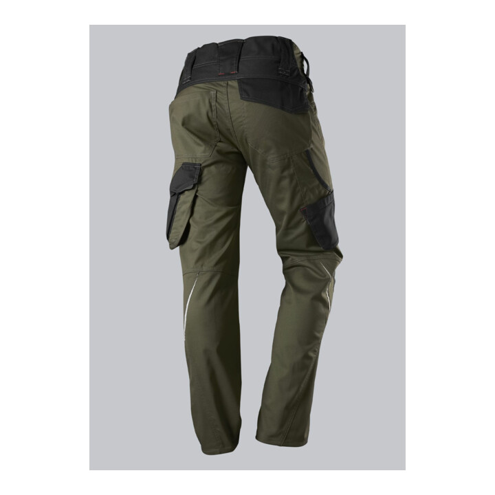 BP® Leichte Arbeitshose mit Kniepolstertaschen, oliv/schwarz, Gr. 54, Länge n