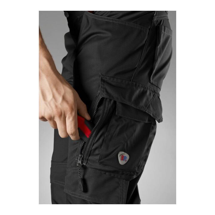 BP® Leichte Arbeitshose mit Kniepolstertaschen, schwarz, Gr. 56, Länge n