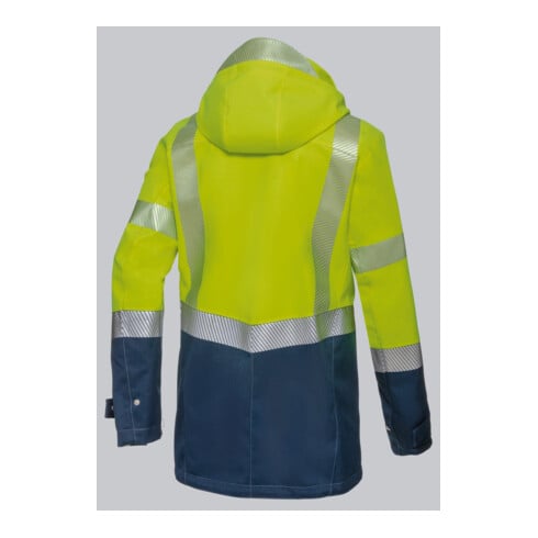 BP® Leichte Warnschutz-Multinorm-Wetterschutzjacke APC2, warngelb/nachtblau, Länge n