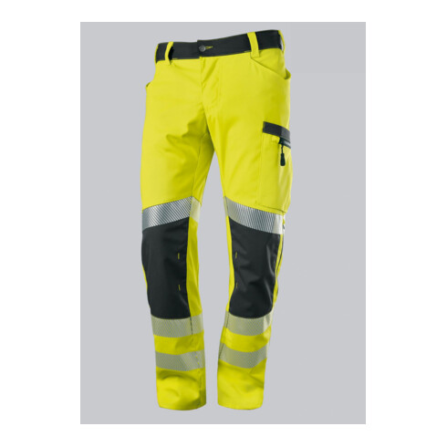 BP® Leichte Warnschutz-Stretch-Hose mit Knietaschen, warngelb/anthrazit