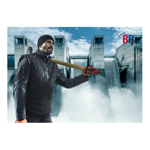 BP® Outdoor-Thermoweste, anthrazit/schwarz, Länge n