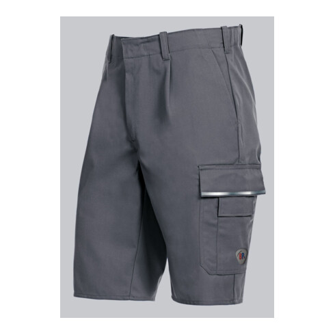 BP® Shorts mit verdeckten Knöpfen und Reflexelementen, dunkelgrau, Länge n