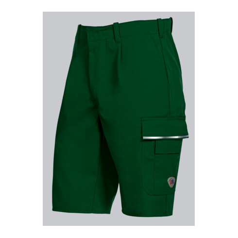 BP® Shorts mit verdeckten Knöpfen und Reflexelementen, mittelgrün, Länge n