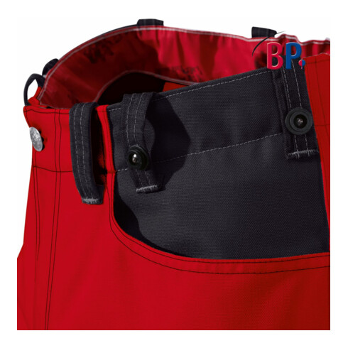 BP® Strapazierfähige Arbeitshose mit Kniepolstertaschen, rot/schwarz
