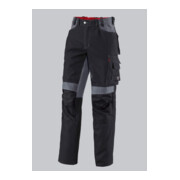 BP® Strapazierfähige Arbeitshose mit Kniepolstertaschen, schwarz/dunkelgrau