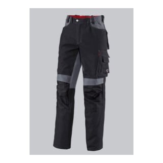 BP® Strapazierfähige Arbeitshose mit Kniepolstertaschen, schwarz/dunkelgrau, Gr. 56, Länge s