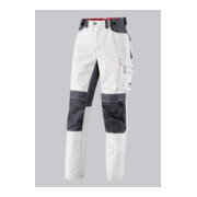 BP® Strapazierfähige Arbeitshose mit Kniepolstertaschen, weiß/dunkelgrau