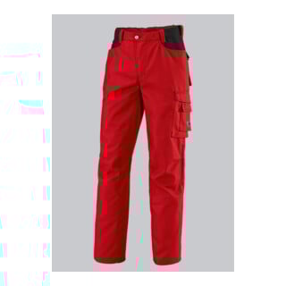 BP® Strapazierfähige Arbeitshose, rot/schwarz, Gr. 64, Länge n