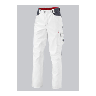 BP® Strapazierfähige Arbeitshose, weiß/dunkelgrau, Gr. 50, Länge l