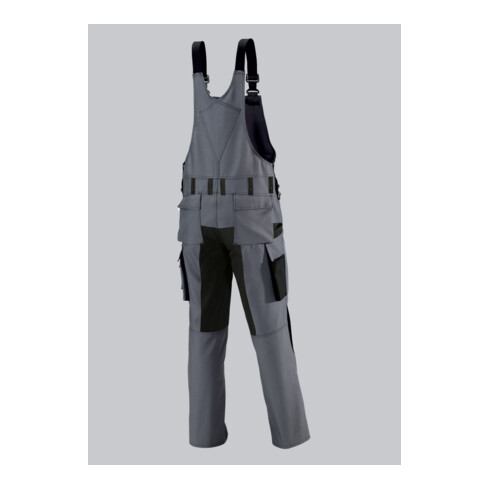 BP® Strapazierfähige Latzhose mit Kniepolstertaschen, dunkelgrau/schwarz