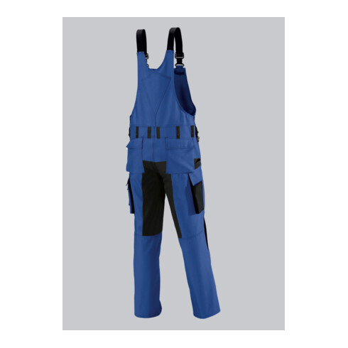 BP® Strapazierfähige Latzhose mit Kniepolstertaschen, königsblau/schwarz