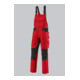 BP® Strapazierfähige Latzhose mit Kniepolstertaschen, rot/schwarz-1