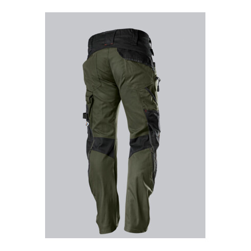 BP® Stretch-Arbeitshose mit Kniepolstertaschen, oliv/schwarz