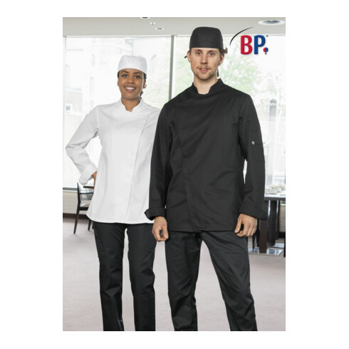 BP® STRETCH-Kochjacke für Herren, schwarz