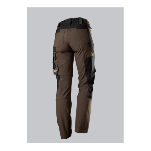 BP® Superstretch-Arbeitshose mit Kniepolstertaschen für Damen, braun/schwarz