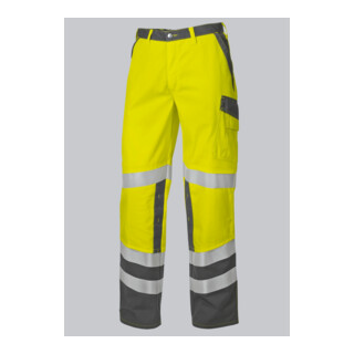 BP® Warnschutz-Hose mit Knietaschen, warngelb/dunkelgrau, Gr. 54, Länge l
