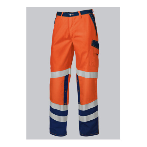BP® Warnschutz-Hose mit Knietaschen, warnorange/dunkelblau