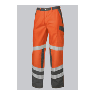 BP® Warnschutz-Hose mit Knietaschen, warnorange/dunkelgrau, Gr. 50, Länge n