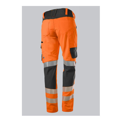 BP® Warnschutz-Superstretch-Hose mit Knietaschen, warnorange/anthrazit