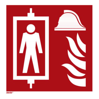 Brandschutzzeichen Feuerwehraufzug, Typ: 12200