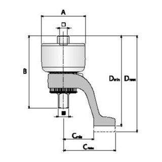 Bras de réaction Gedore en forme de L pour la DVV-13, 3/4