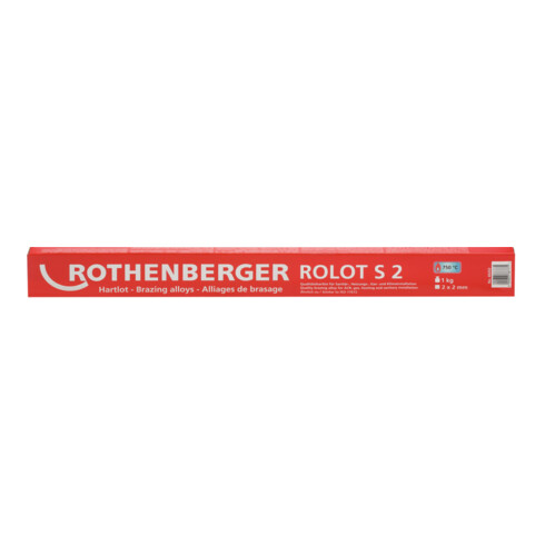 Alliage de brasage Rothenberger ROLOT S 5, similaire à ISO 17672, 2x2x500 mm, 1 kg