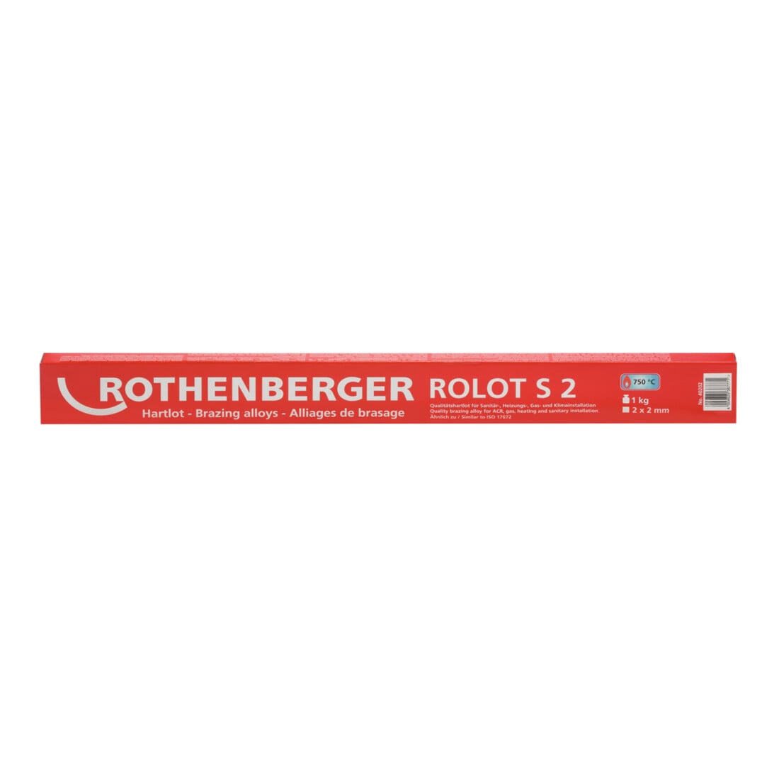 Alliage de brasage Rothenberger ROLOT S 5, similaire à ISO 17672, 2x2x500 mm, 1 kg