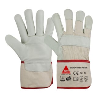 Gants d'hiver lapin Bremen-Super-Winter cuir de vachette grain de vachette