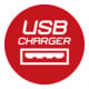Bremounta Multiprise 5 prises avec fonction de charge USB, noire, 3 m