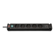 Bremounta Power Strip met USB-laadfunctie 5-voudig zwart 3m