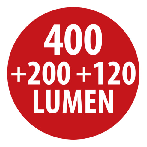 Brennenstuhl Accu LED Handlamp HL 400 AC / LED Werkplaatslamp met ingebouwde accu (400lm, 3 individueel schakelbare lichtbronnen, inklapbaar, brandduur max. 6u, incl. USB C oplaadkabel)