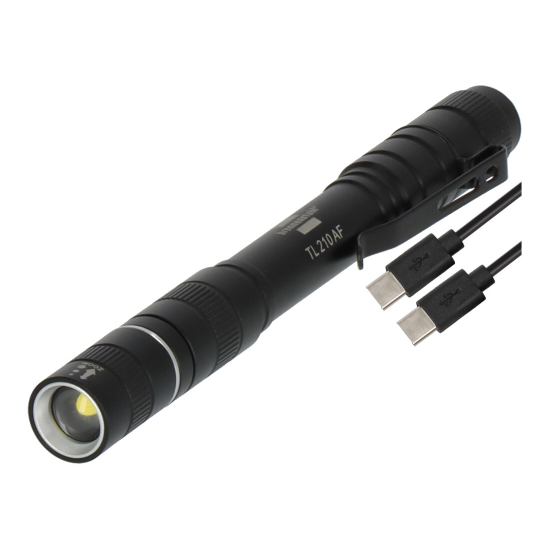 Brennenstuhl Accu Zaklamp LED LuxPremium TL 210 AF/Handlamp met heldere Osram-LED (200lm, tot 13u brandduur, 55m bereik, stof- en spatwaterdicht IP44)