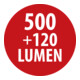 Brennenstuhl Akku Handleuchte HL 501 A / Arbeitsleuchte LED Akku mit Magnet und 6 SMD-LED´s (Inspektionsleuchte mit max. 10h Leuchtdauer, 500+120lm, 360° drehbarer Haken, knickbarer Haltefuß)-2