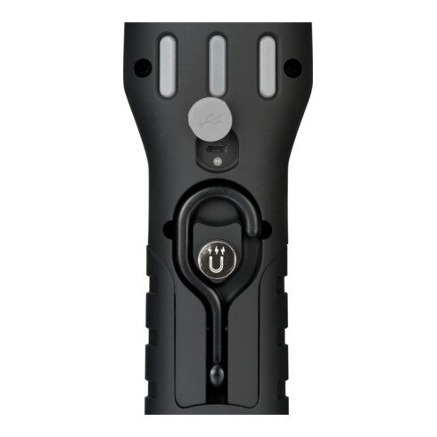 Brennenstuhl Akku Handleuchte HL 501 A / Arbeitsleuchte LED Akku mit Magnet und 6 SMD-LED´s (Inspektionsleuchte mit max. 10h Leuchtdauer, 500+120lm, 360° drehbarer Haken, knickbarer Haltefuß)