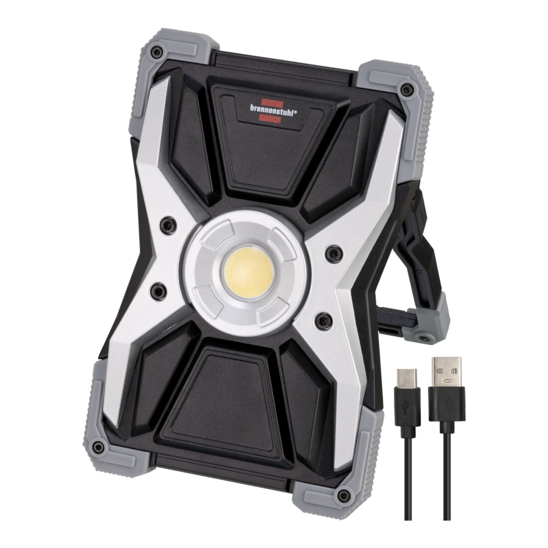Brennenstuhl Akku LED Arbeitsstrahler RUFUS / LED Arbeitsleuchte für Werkstatt