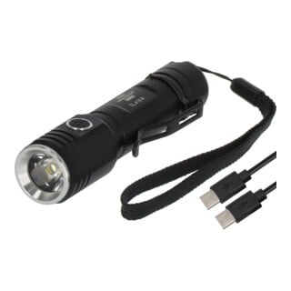 Brennenstuhl Akku Taschenlampe LED LuxPremium TL 410 A/Handlampe mit heller Osram-LED (400lm, bis zu 29h Leuchtdauer, 131m Leuchtweite, fremdkörper- und spritzwassergeschützt IP44)