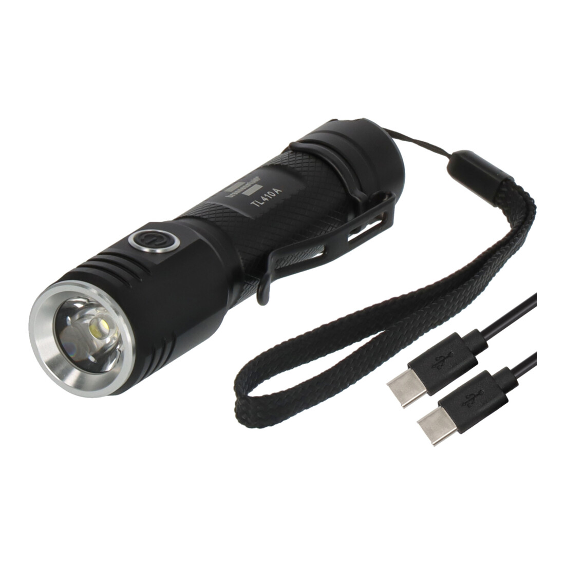 Brennenstuhl Akku Taschenlampe LED LuxPremium TL 410 A/Handlampe mit heller Osram-LED (400lm, bis zu 29h Leuchtdauer, 131m Leuchtweite, fremdkörper- und spritzwassergeschützt IP44)