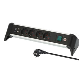 BRENNENSTUHL Alu-Office-Line Steckdosenleiste 6-fach