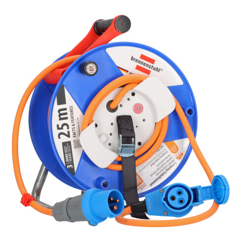 Brennenstuhl Avvolgicavo da campeggio/mare Garant G CEE 3 IP44, 25m, H07RN-F 3G2,5