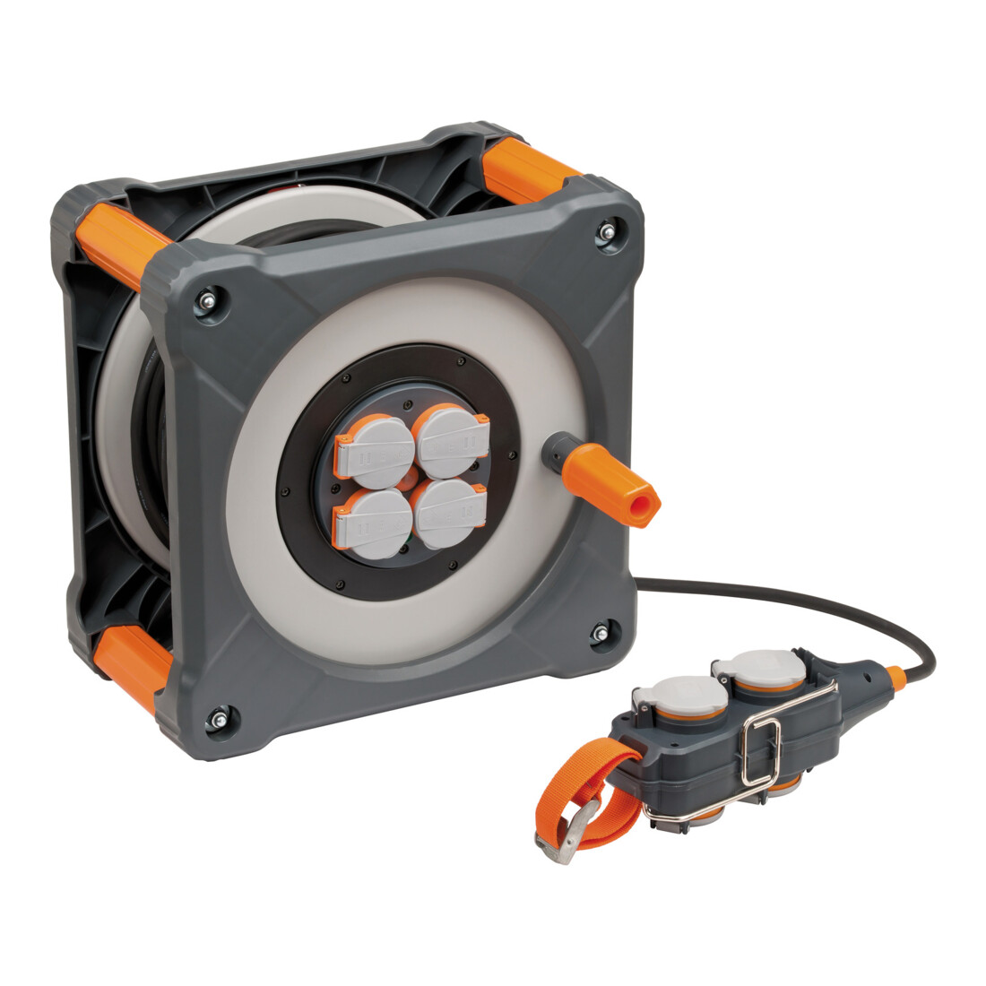 Brennenstuhl Avvolgicavo professionalLINE con Powerblock KC 3200 IP44, 33+5m, H07RN-F 3G2,5