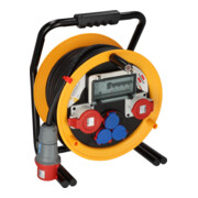 Brennenstuhl Brobusta 380 CEE 2 FI IP44 kabelhaspel (kabelhaspel 25m, met FI-bescherming, voor permanent gebruik buitenshuis, Made in Germany)