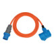 Brennenstuhl Camping CEE verlengkabel met CEE stekker en hoekkoppeling incl. combi-stopcontact (3m kabel in oranje, 230V/16A, voor buitengebruik, Made in Germany)-1
