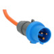 Brennenstuhl Camping CEE verlengkabel met CEE stekker en hoekkoppeling incl. combi-stopcontact (3m kabel in oranje, 230V/16A, voor buitengebruik, Made in Germany)-2