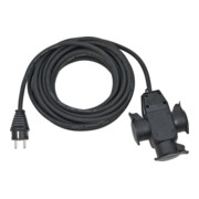 Brennenstuhl Cavo di prolunga da cantiere 10m, H07RN-F3G1,5, nero, con triplo giunto in gomma IP44,-2