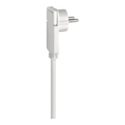 Qualitäts-Kunststoff-Verlängerungskabel H05VV-F 3G1,5 bianco con doppia prolunga + spina piatta-5